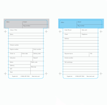 Blue New Stock TCard