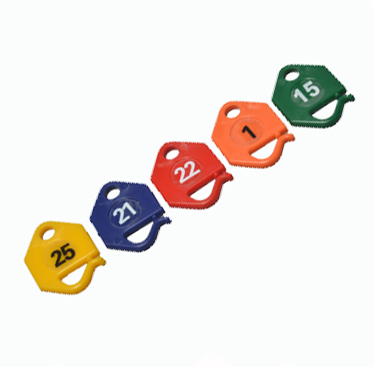 Set of 20 number block key tags