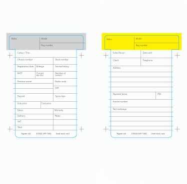 Yellow Used Stock TCard