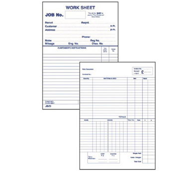 Work Sheet Pad