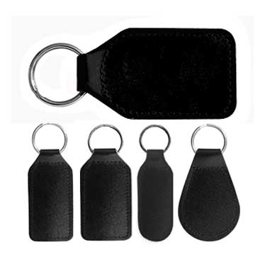 Unprinted Leather Keyfobs (100)