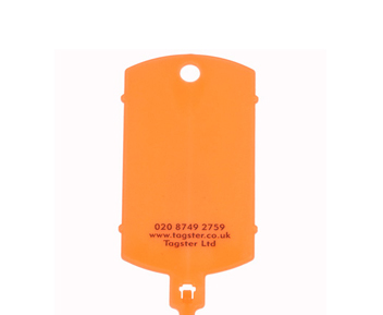 tail tag, key tag, orange
