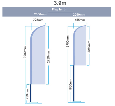 2.5 m flag pole and base only - Image 3