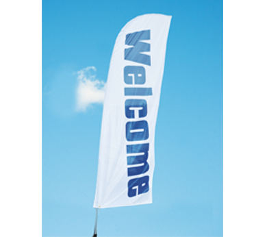 welcome flag blue