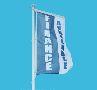 blue finance flag