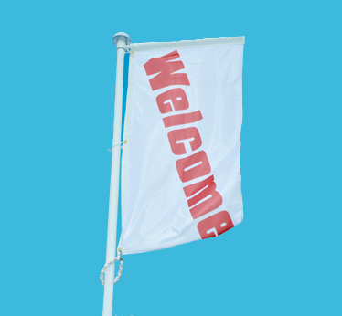 red welcome flag