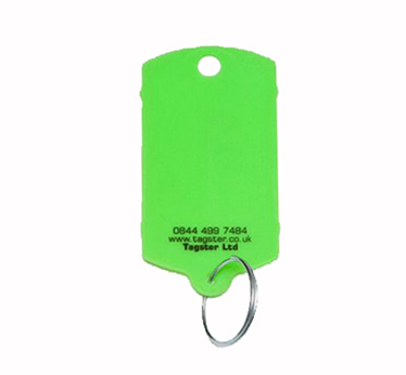 keyring ring key tag green