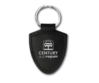 Large Rectangular Bonded Leather Keyfob