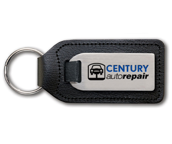 Large Rectangular Bonded Leather Keyfob
