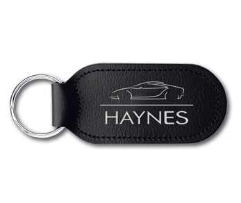 Large Rectangular Bonded Leather Keyfob