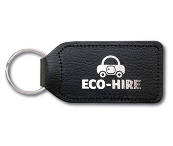 Large Rectangular Bonded Leather Keyfob