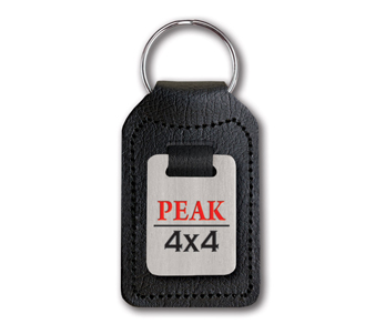 Large Rectangular Bonded Leather Keyfob