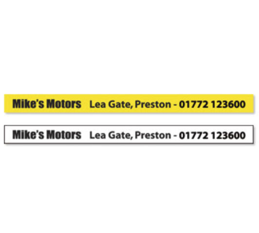 Number Plate Stickers