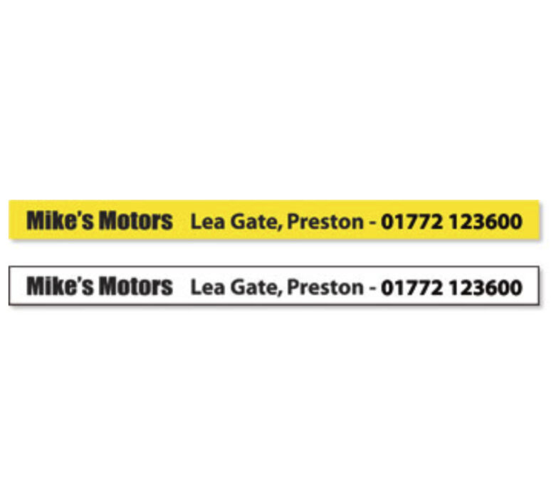 Number Plate Stickers