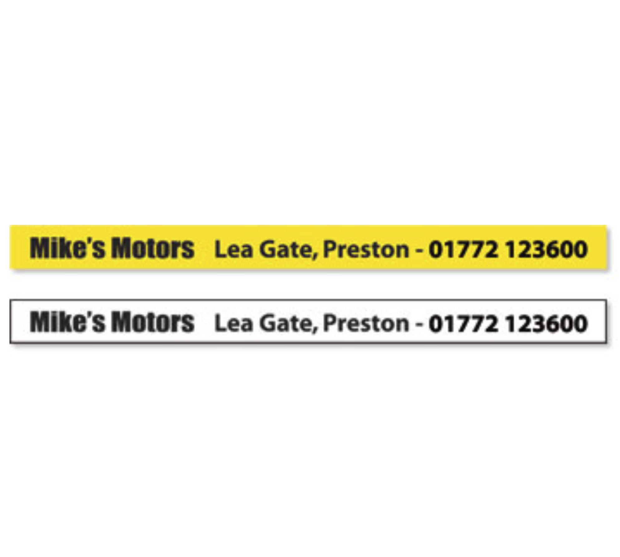 Number Plate Stickers