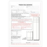 Trade sales invoice pad