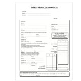 A4 50 Page Used Car Invoice Pad - Image 3